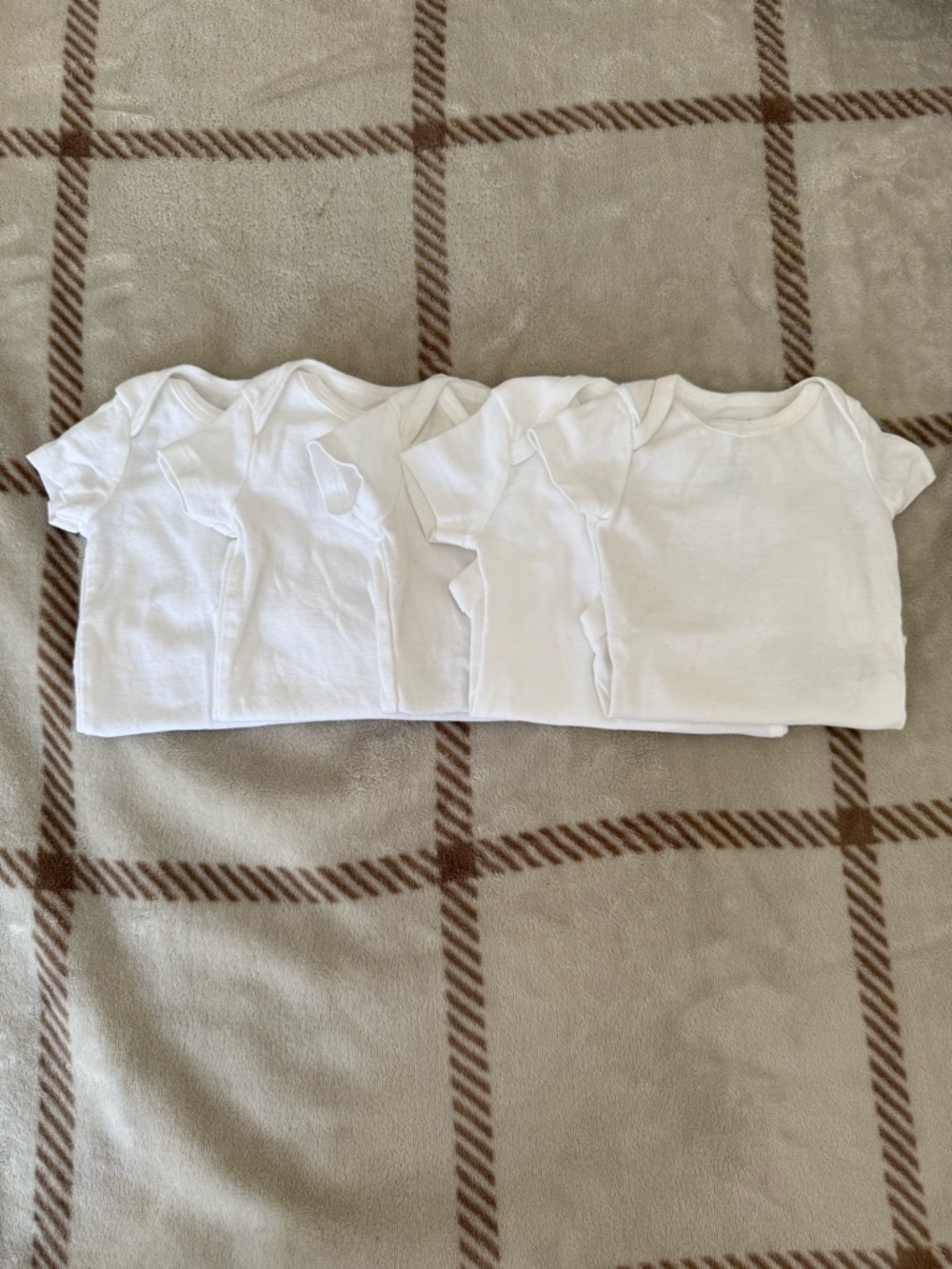 Carter's Short-Sleeve Baby Bodysuit 3-Pack - Blue, White, Gray - Picture 3 of 4